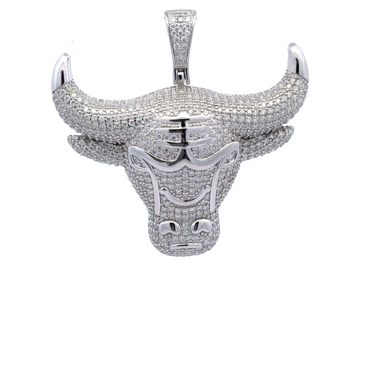 QUIXOTIC 3.30 CTW 925 CZ MOISSANITE RHODIUM PENDANT I 995911