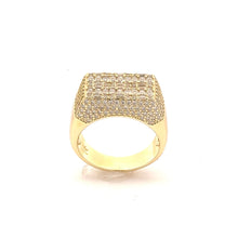 ARDENT 925 MOISSANITE MENS YELLOW GOLD ICED OUT RING | 995922