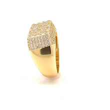 ARDENT 925 MOISSANITE MENS YELLOW GOLD ICED OUT RING | 995922