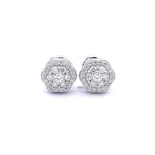 ISALUNA 0.45 CTW 925 RHODIUM MOISSANITE ICED OUT EARRING | 995991