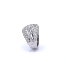 SERENZO 925 MOISSANITE MENS RHODIUM ICED OUT RING | 996031