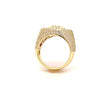 SERENZO 925 MOISSANITE MENS YELLOW GOLD ICED OUT RING | 996032