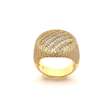 ELAREAN 925 MOISSANITE MENS YELLOW GOLD ICED OUT RING | 996062
