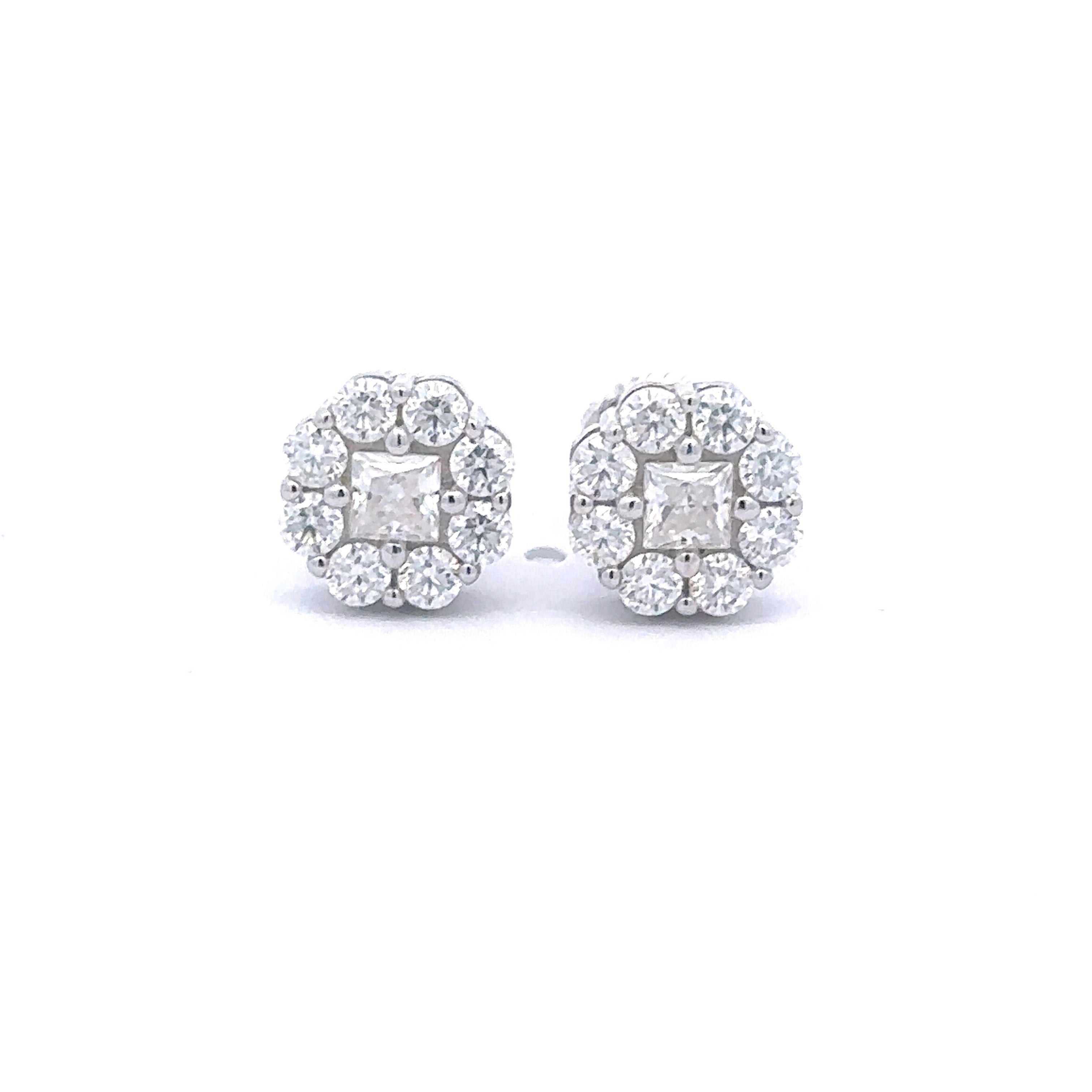 ELSINORE 1.04 CTW 925 RHODIUM MOISSANITE ICED OUT EARRING | 996131