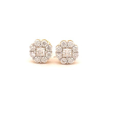 ELSINORE 1.15 CTW 925 GOLD MOISSANITE ICED OUT EARRING | 996132