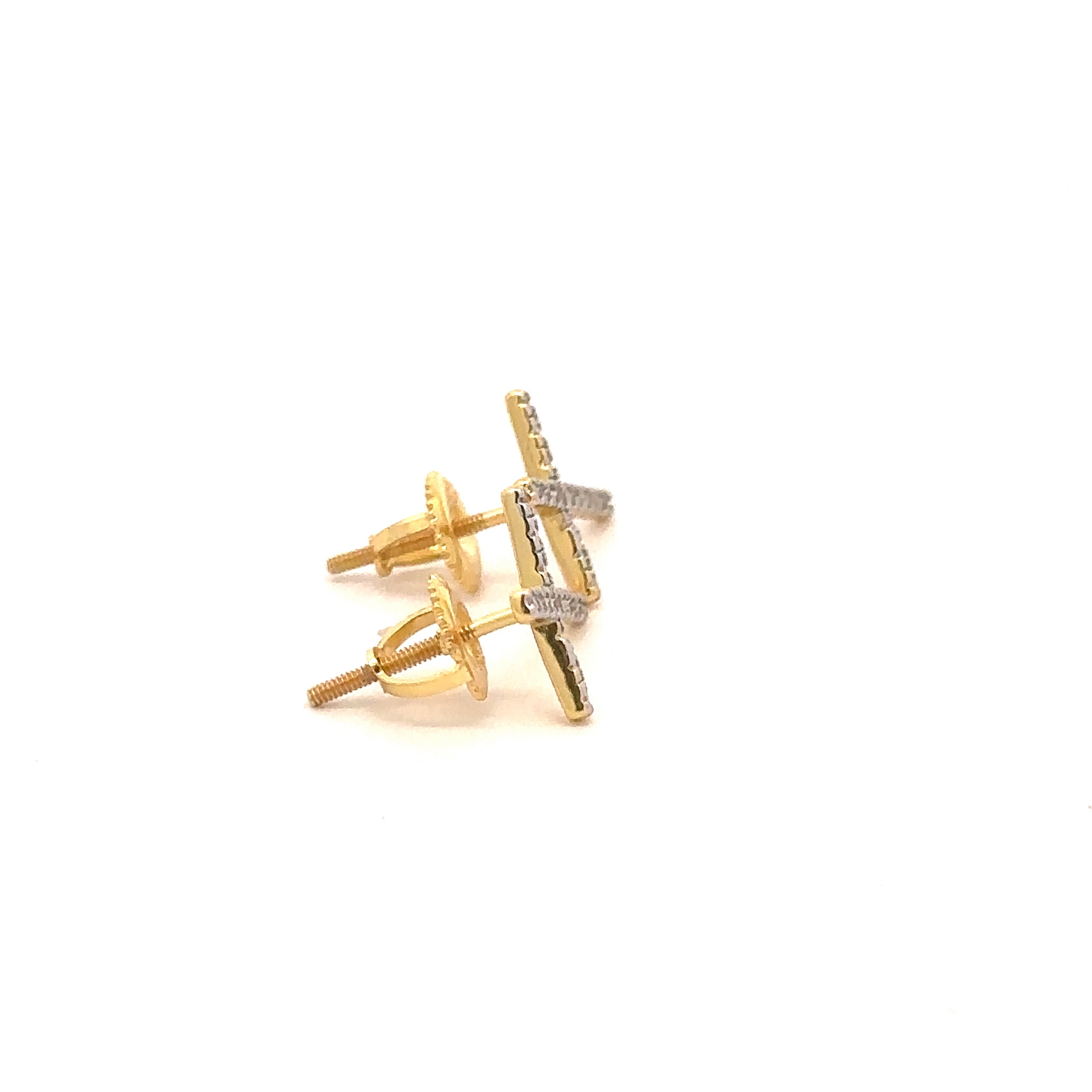 DRACONIS 0.24 CTW 925 GOLD MOISSANITE ICED OUT EARRING | 996152