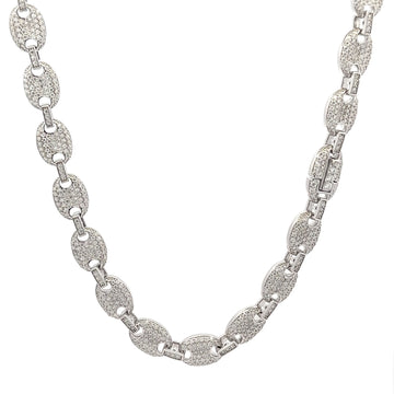 SUBLIME 8MM RHODIUM MOISSANITE ICED OUT CHAIN  |  996481