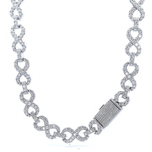 JARETH 12MM RHODIUM MOISSANITE ICED OUT CHAIN  |  996511