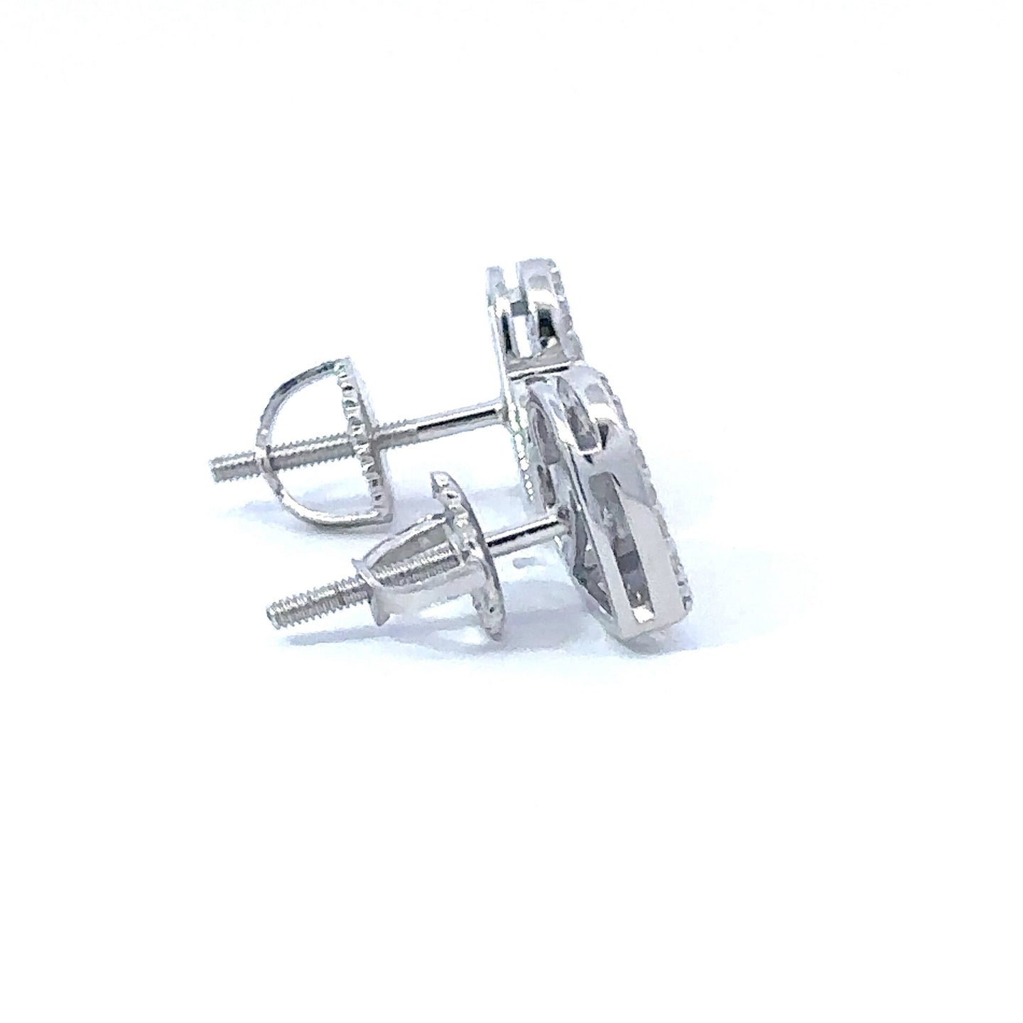 CORE 0.34 CTW 925 RHODIUM MOISSANITE ICED OUT EARRING | 996691