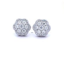 BLOOMLET 0.9 CTW 925 RHODIUM MOISSANITE ICED OUT EARRING | 996701
