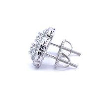 BLOOMLET 0.9 CTW 925 RHODIUM MOISSANITE ICED OUT EARRING | 996701