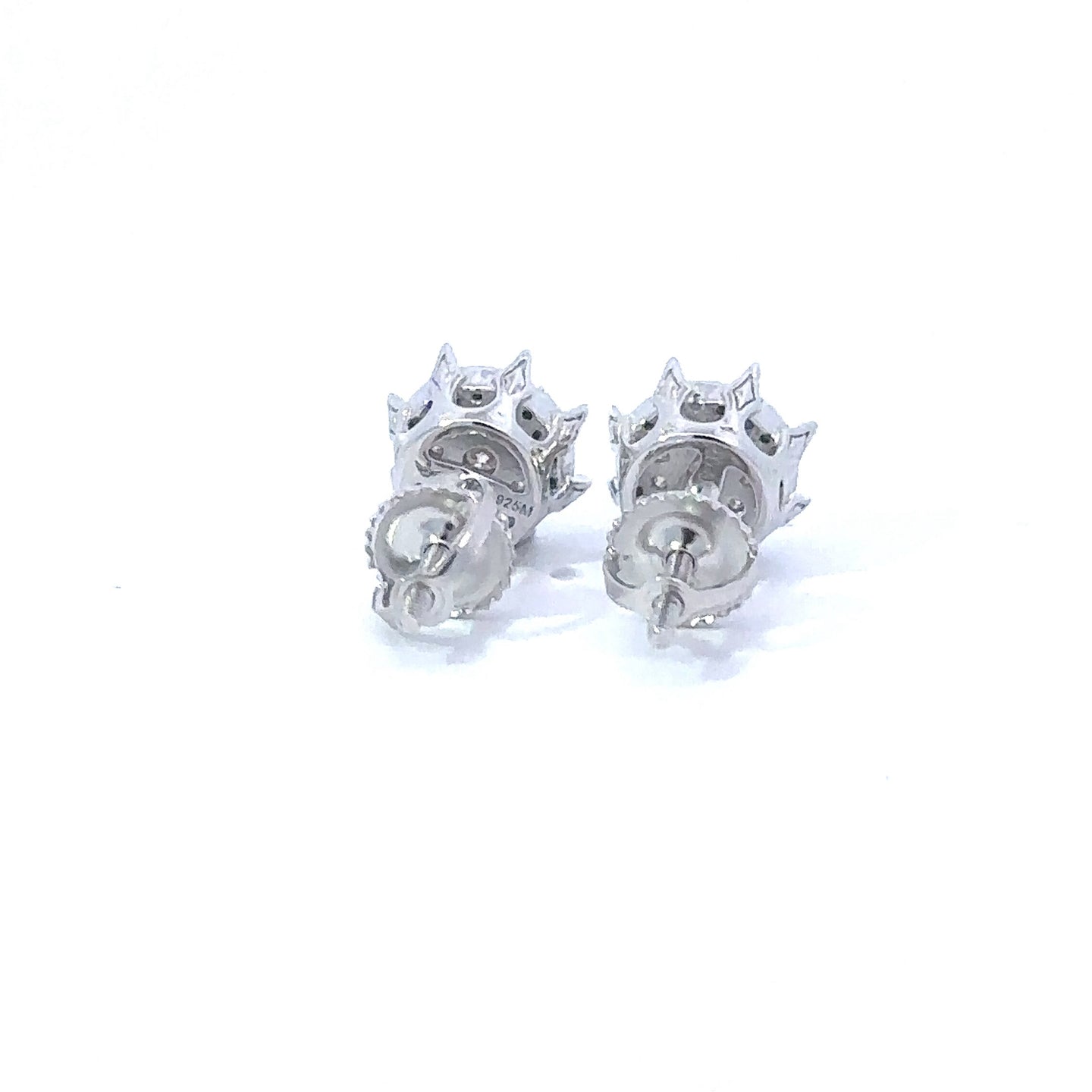 FLORET 0.4 CTW 925 RHODIUM MOISSANITE ICED OUT EARRING | 996731