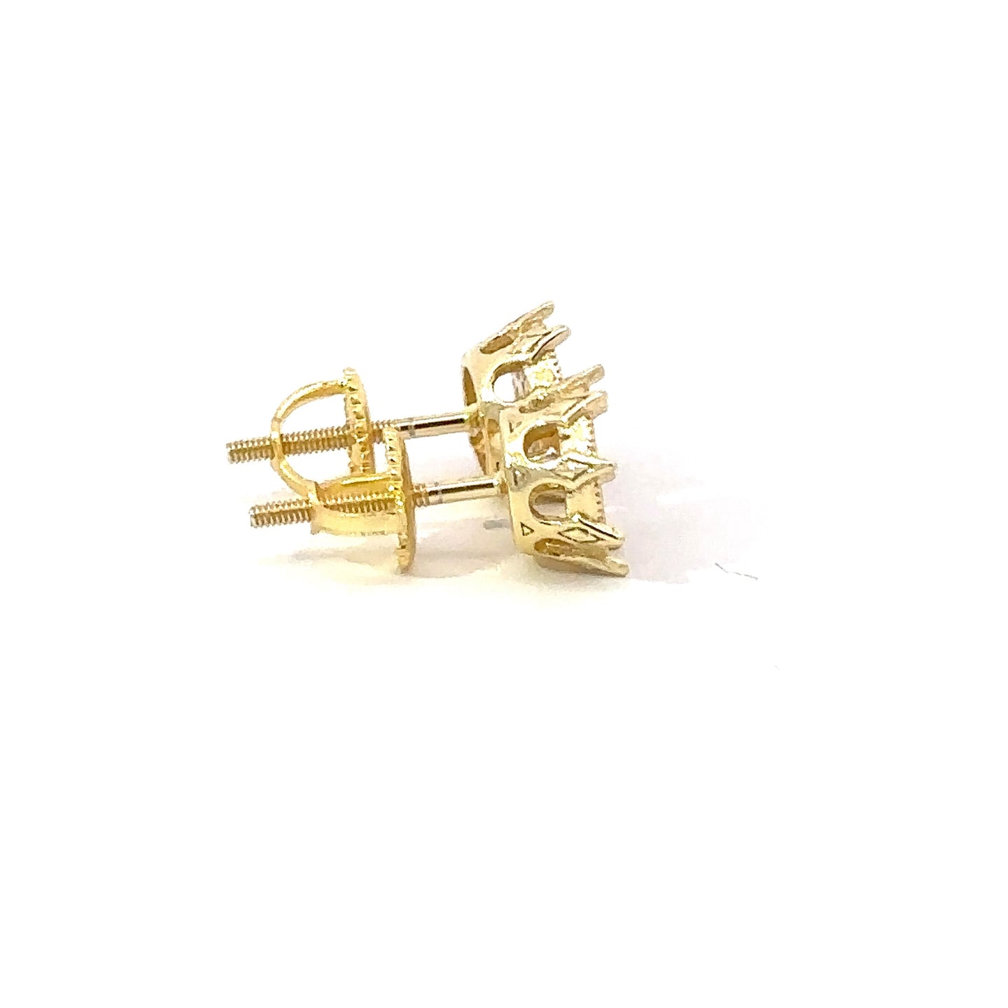 FLORET 0.4 CTW 925 GOLD MOISSANITE ICED OUT EARRING | 996732