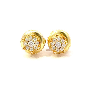 ARCANE 0.14 CTW 925 GOLD MOISSANITE ICED OUT EARRING | 996742