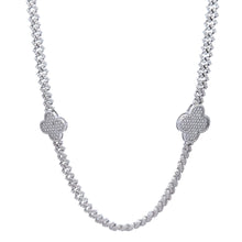 DRAVEN 24.11 CTW 4 MM RHODIUM MOISSANITE ICED OUT CHAIN  |  996771
