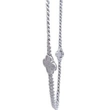 DRAVEN 24.11 CTW 4 MM RHODIUM MOISSANITE ICED OUT CHAIN  |  996771
