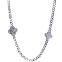 DRAVEN 24.11 CTW 4 MM RHODIUM MOISSANITE ICED OUT CHAIN  |  996771