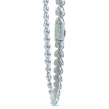 NERIS 7MM RHODIUM MOISSANITE ICED OUT CHAIN  |  996781