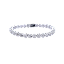 LORE 7MM CZ RHODIUM MOISSANTE ICED OUT BRACELET |  996791