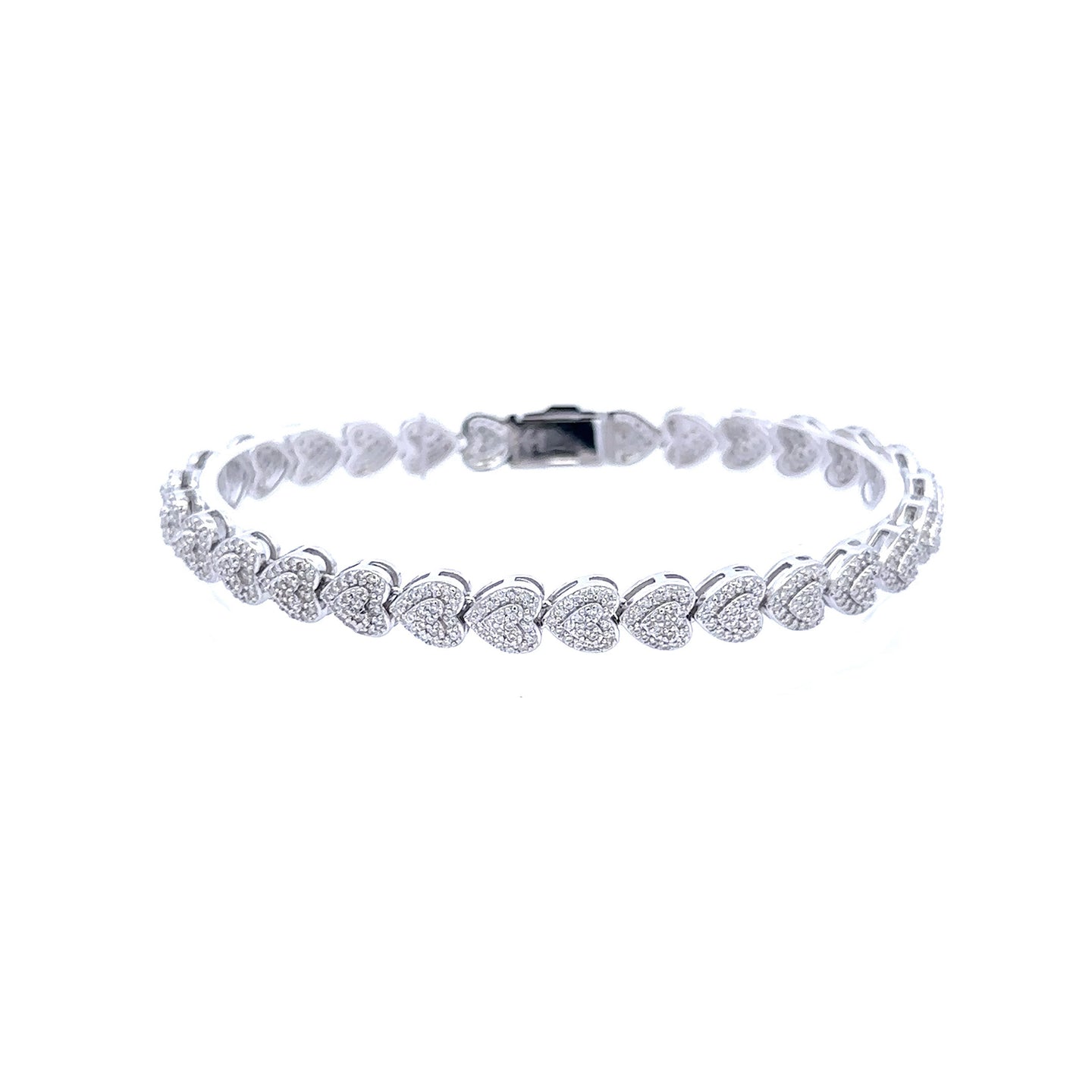 LORE 7MM CZ RHODIUM MOISSANTE ICED OUT BRACELET |  996791