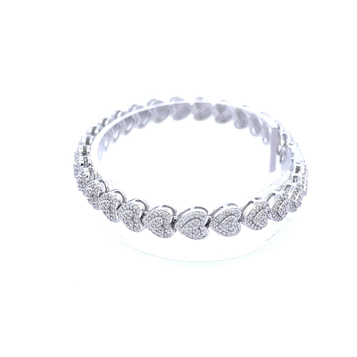 LORE 7MM CZ RHODIUM MOISSANTE ICED OUT BRACELET |  996791