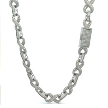 DATHIR 10MM RHODIUM MOISSANITE ICED OUT CHAIN  |  997131