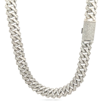 VALYIR 12MM 925 MOISSANITE BAGUETTE CUBAN CHAIN  |  997151