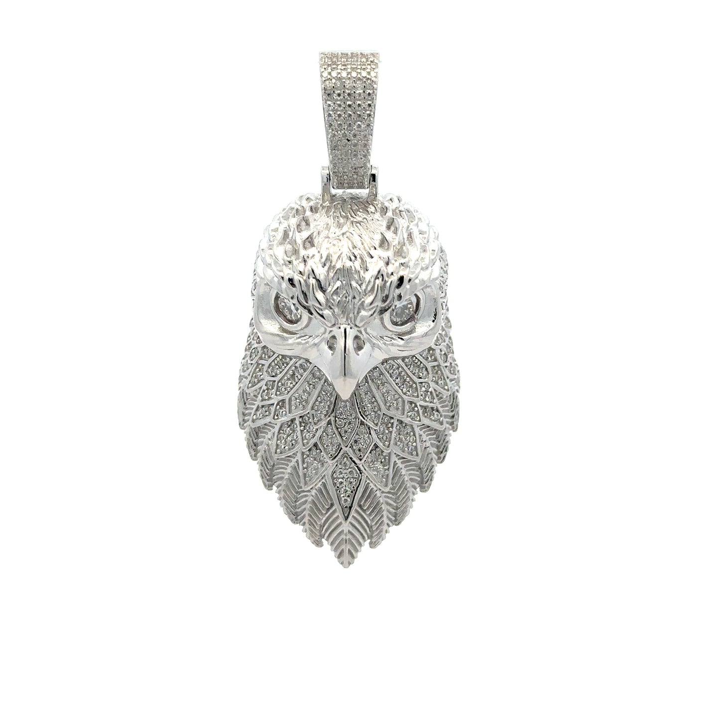 MACAW 2.23 CTW 925 CZ MOISSANITE RHODIUM ICED OUT PENDANT I 997441