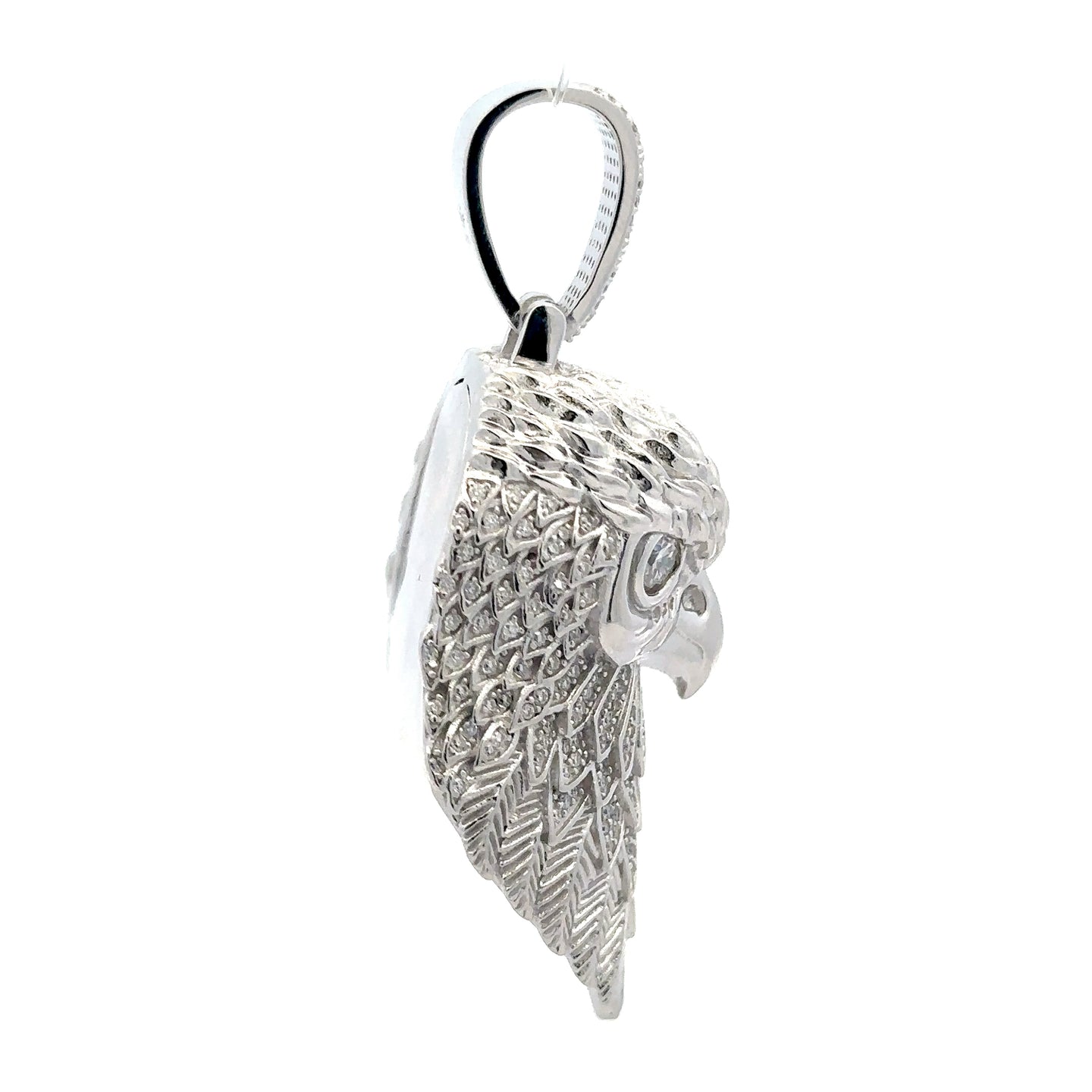 MACAW 2.23 CTW 925 CZ MOISSANITE RHODIUM ICED OUT PENDANT I 997441