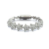 MARIEL 6.46 CTW 14MM CZ RHODIUM MOISSANTE ICED OUT BRACELET | 997511