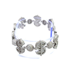 ALTHIA 10.32 CTW 8MM CZ RHODIUM MOISSANTE ICED OUT BRACELET | 997531