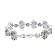 ALTHIA 10.32 CTW 8MM CZ RHODIUM MOISSANTE ICED OUT BRACELET | 997531