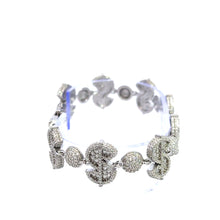 ALTHIA 10.32 CTW 8MM CZ RHODIUM MOISSANTE ICED OUT BRACELET | 997531