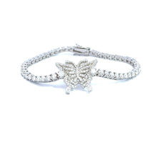 VALORA 3MM CZ RHODIUM MOISSANTE ICED OUT BRACELET | 997571