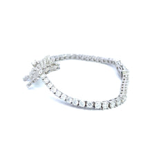 VALORA 3MM CZ RHODIUM MOISSANTE ICED OUT BRACELET | 997571