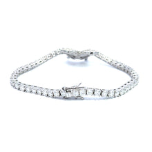 VALORA 3MM CZ RHODIUM MOISSANTE ICED OUT BRACELET | 997571