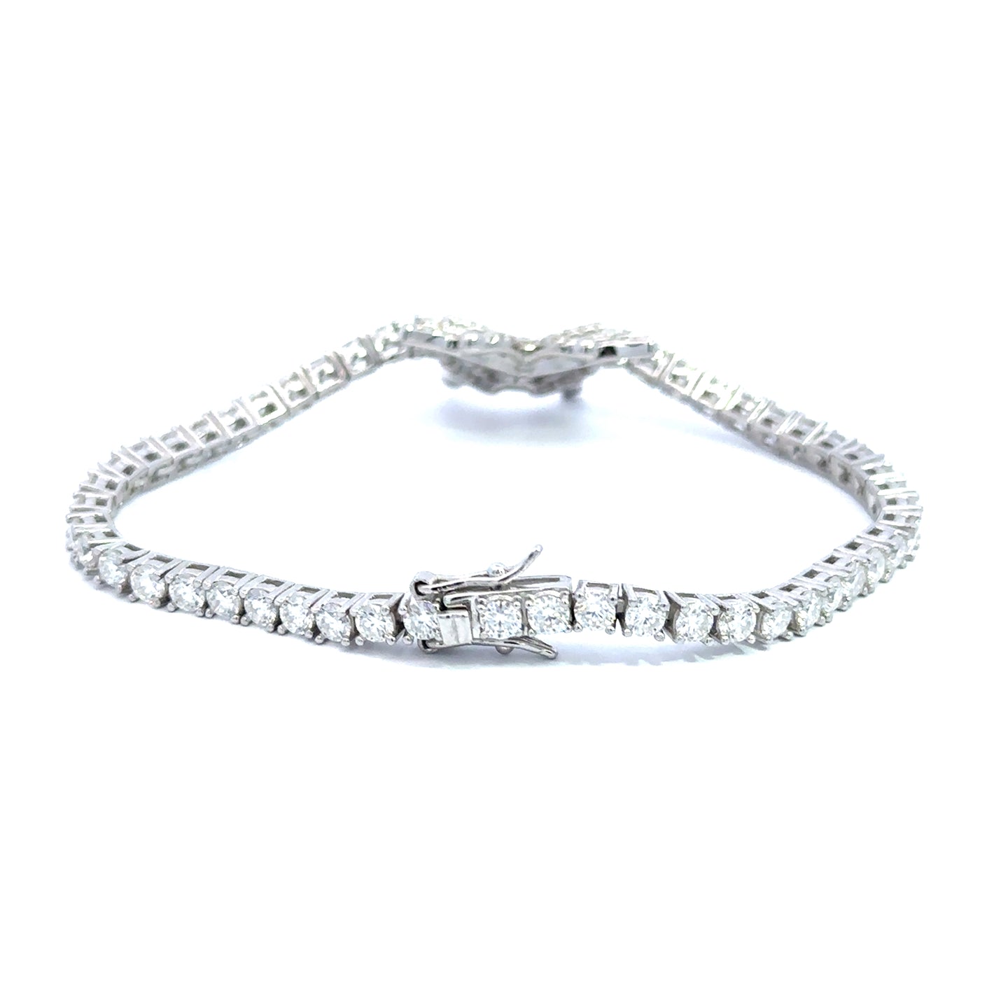 VALORA 3MM CZ RHODIUM MOISSANTE ICED OUT BRACELET | 997571