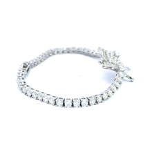 VALORA 3MM CZ RHODIUM MOISSANTE ICED OUT BRACELET | 997571