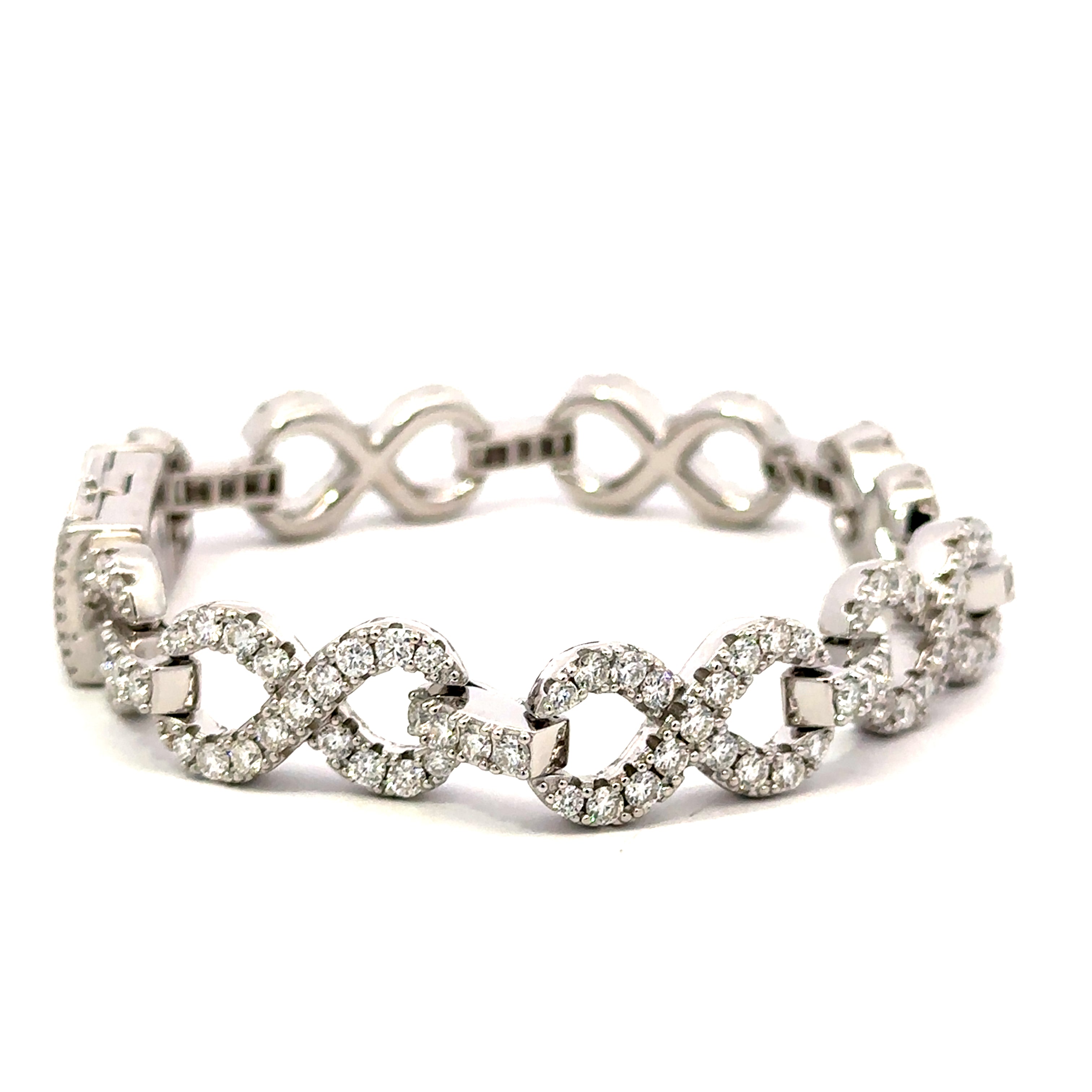 EDRISIAN 1.53 CTW 12MM CZ RHODIUM MOISSANTE ICED OUT BRACELET | 997991