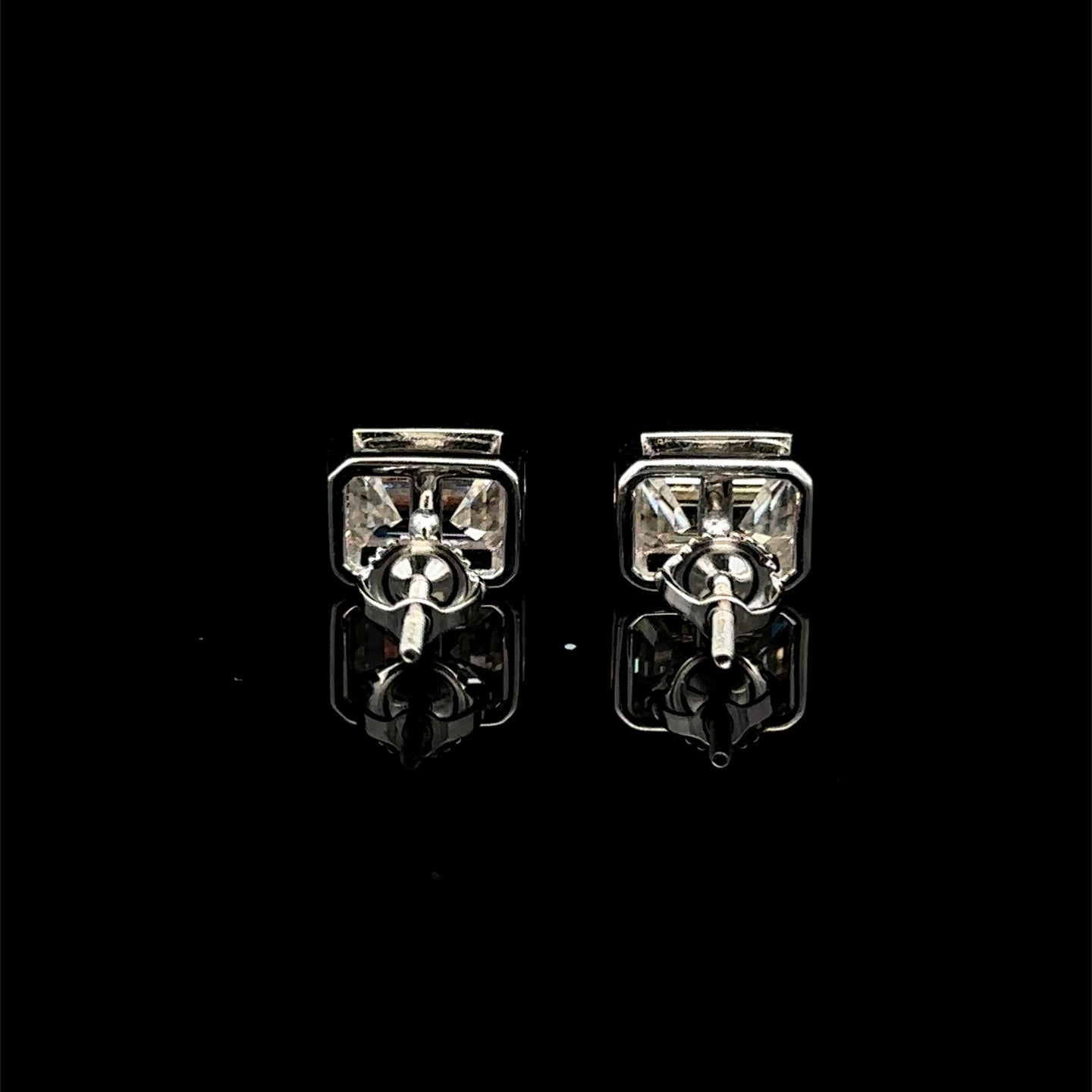 998081 | 925 Moissanite 3CTW Rhodium Earrings