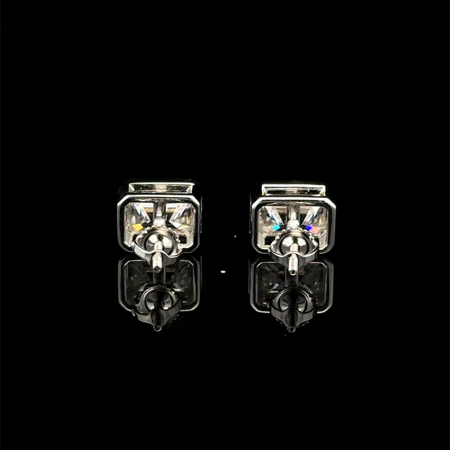998091 | 925 Moissanite 4CTW Rhodium Earrings