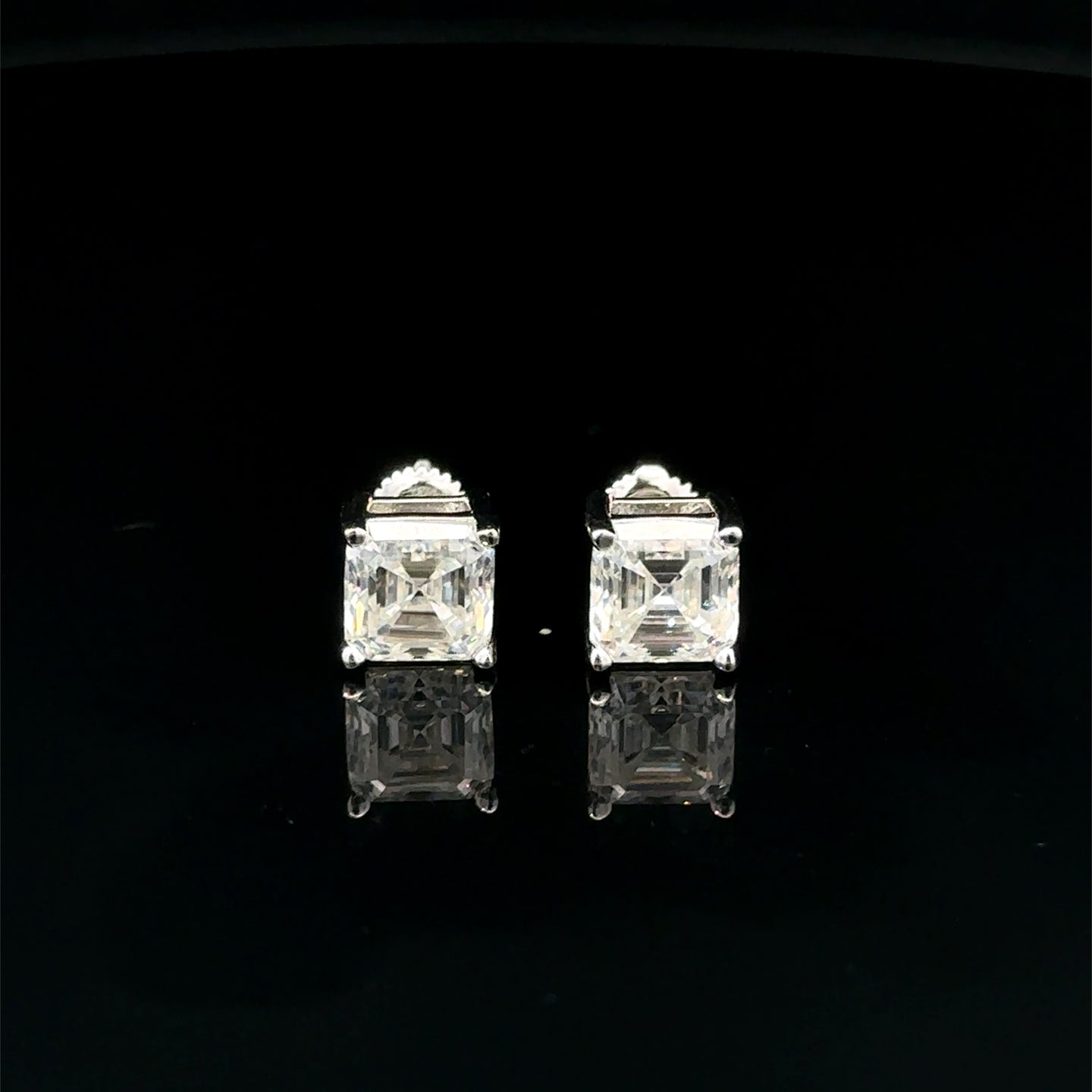 998141 | 925 Moissanite 3CTW Rhodium Earrings