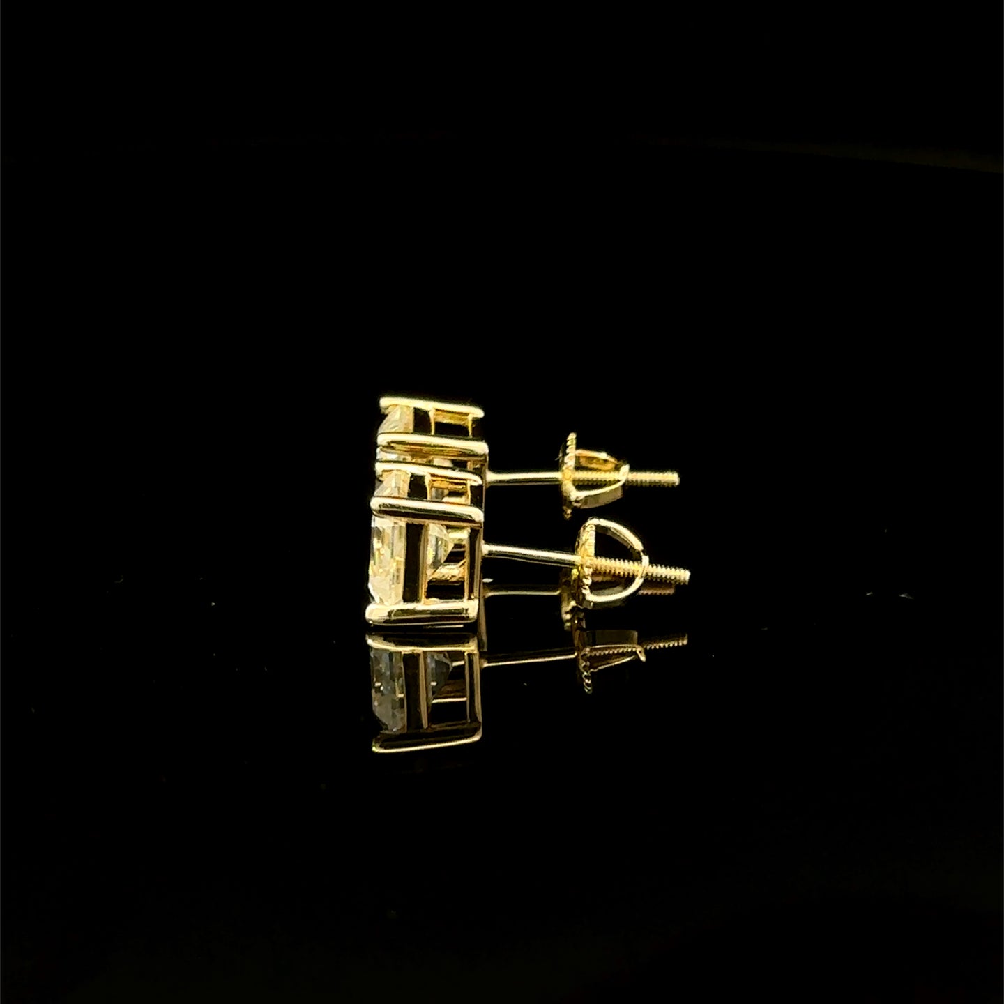 998142 | 925 Moissanite 3CTW Gold Earrings