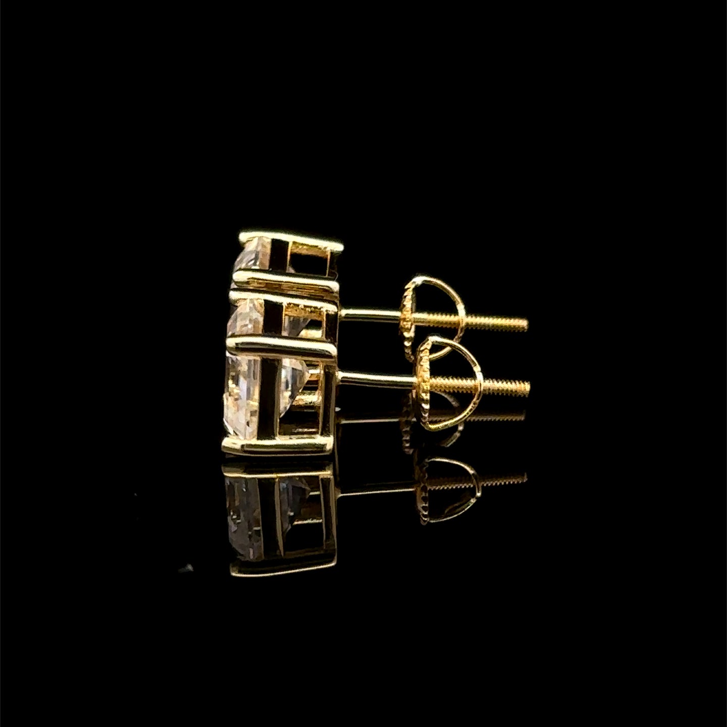 998152 | 925 Moissanite 4CTW Gold Earrings