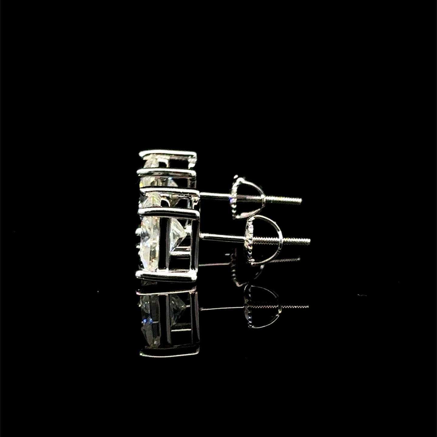 998221 | 925 Moissanite 3CTW Rhodium Earrings