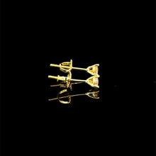 998252 | 925 Moissanite 0.25CTW Gold 3-Prong Earrings