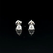 998261 | 925 Moissanite 0.50CTW Rhodium 3-Prong Earrings