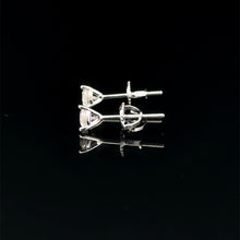 998261 | 925 Moissanite 0.50CTW Rhodium 3-Prong Earrings