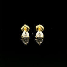 998262 | 925 Moissanite 0.50CTW Gold 3-Prong Earrings