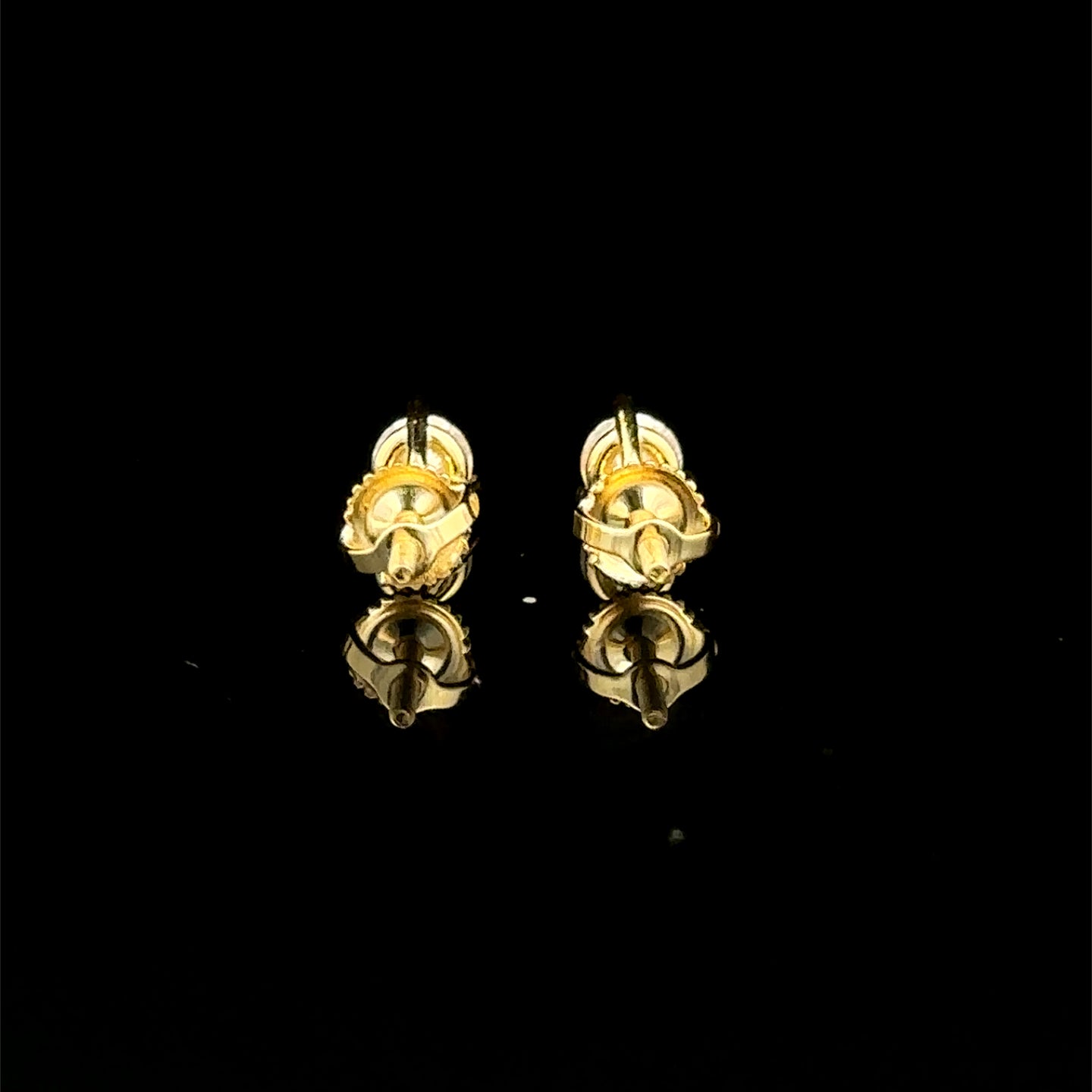 998262 | 925 Moissanite 0.50CTW Gold 3-Prong Earrings
